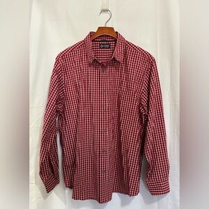Chaps - Red Plaid Casual Button Down Shirt